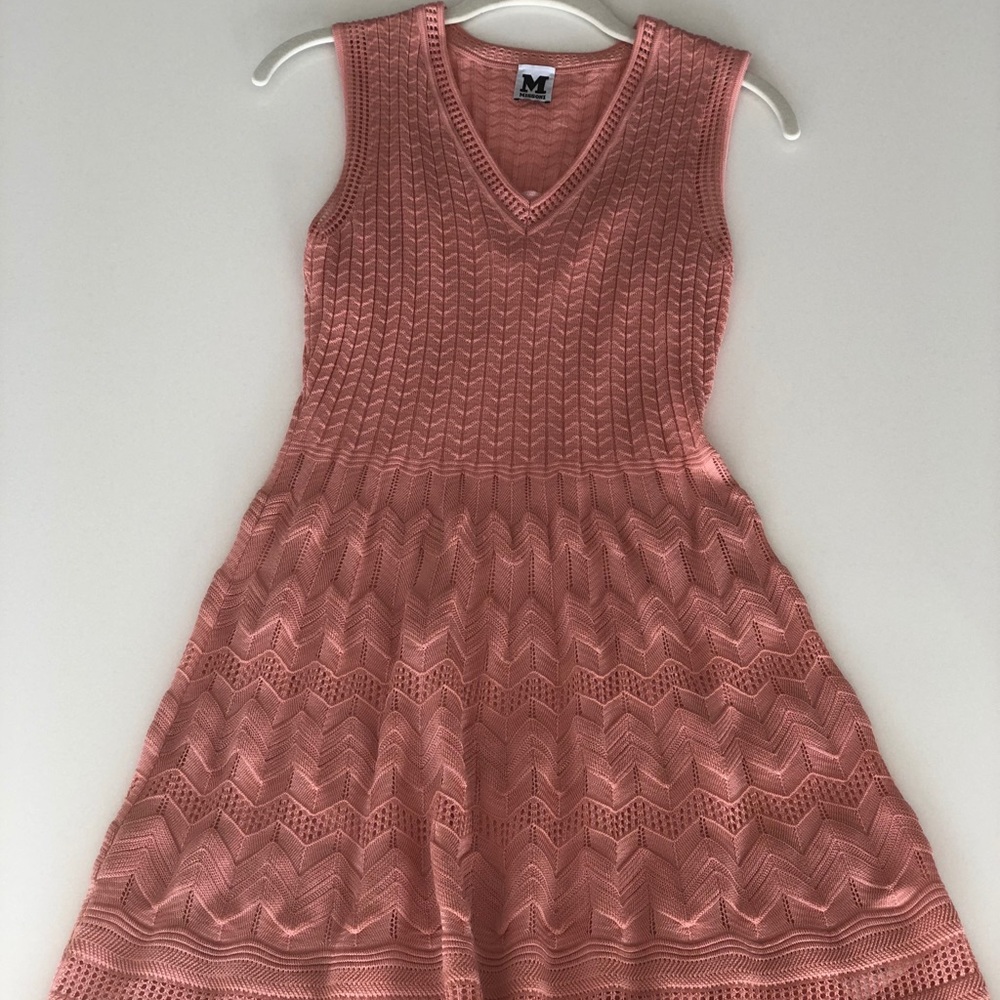 AUTHENTIC MISSONI CROCHET PINK MINI DRESS